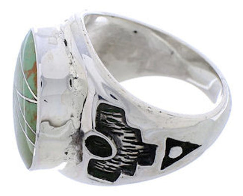 Genuine Sterling Silver Jewelry Turquoise Inlay Ring Size 7 TX38695